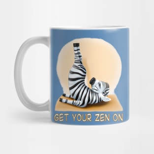 Zebra Doing Yoga - Time to Get Your Zen On! Yoga Lover Mug